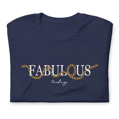 Elyx "Fabulous Today" Golden Chain Graphic Tee - Premium Soft Cotton T-Shirt for Women