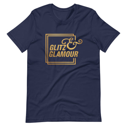 Elyx "Glitz & Glamour" Gold Minimalist Aesthetic Women Graphic Tee