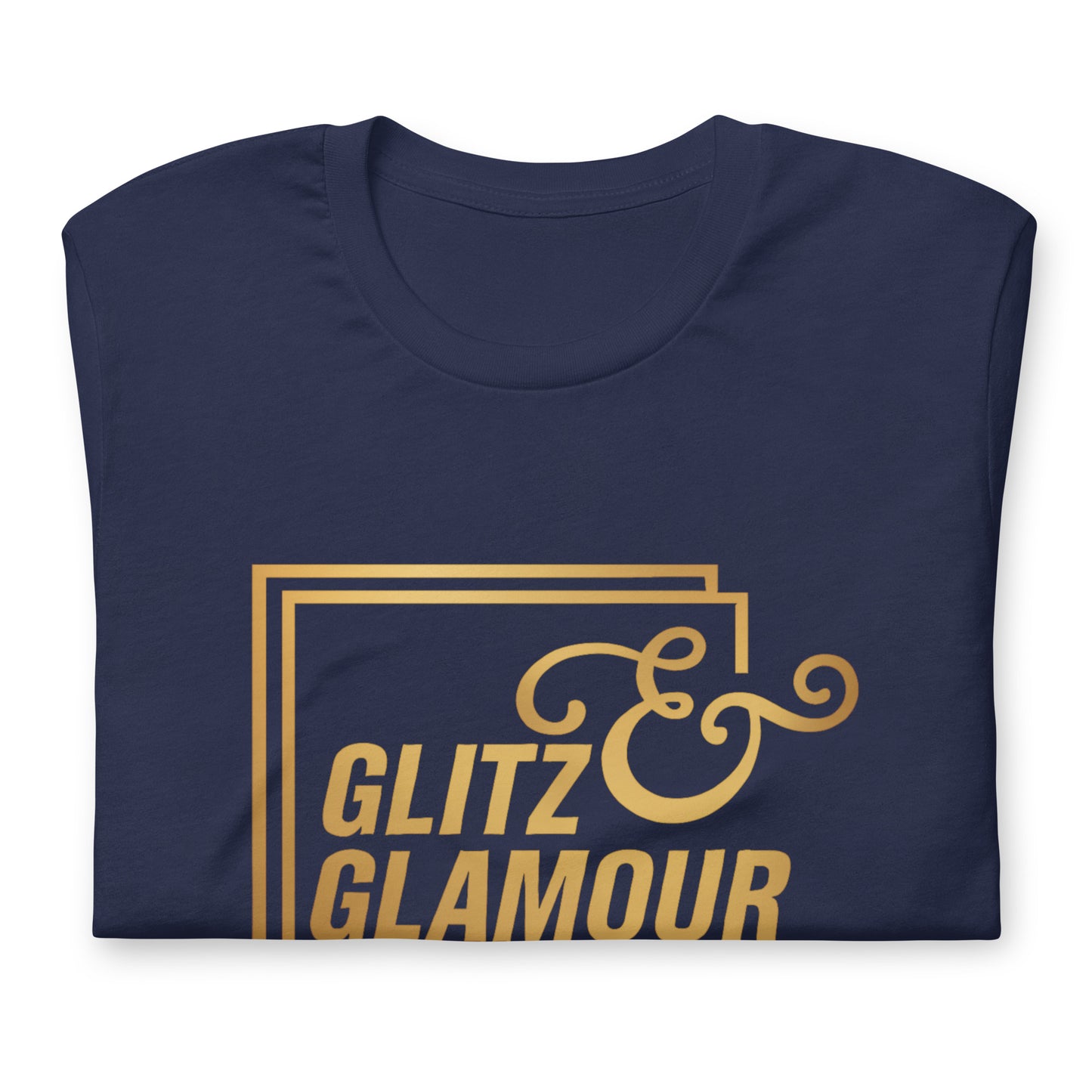 Elyx "Glitz & Glamour" Gold Minimalist Aesthetic Women Graphic Tee