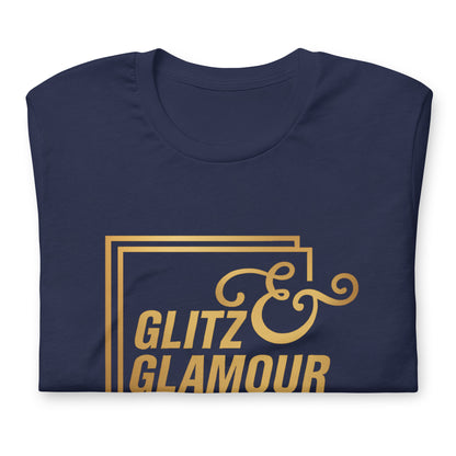 Elyx "Glitz & Glamour" Gold Minimalist Aesthetic Women Graphic Tee