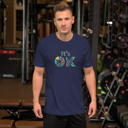 It's OK Mosaic Typography Tee - Premium Men's Casual Comfort Cotton Top