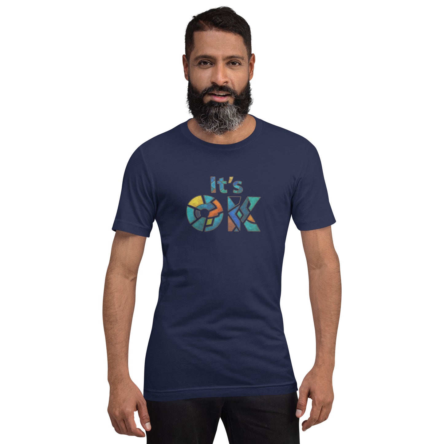 It's OK Mosaic Typography Tee - Premium Men's Casual Comfort Cotton Top