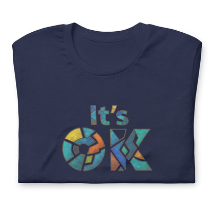 It's OK Mosaic Typography Tee - Premium Men's Casual Comfort Cotton Top