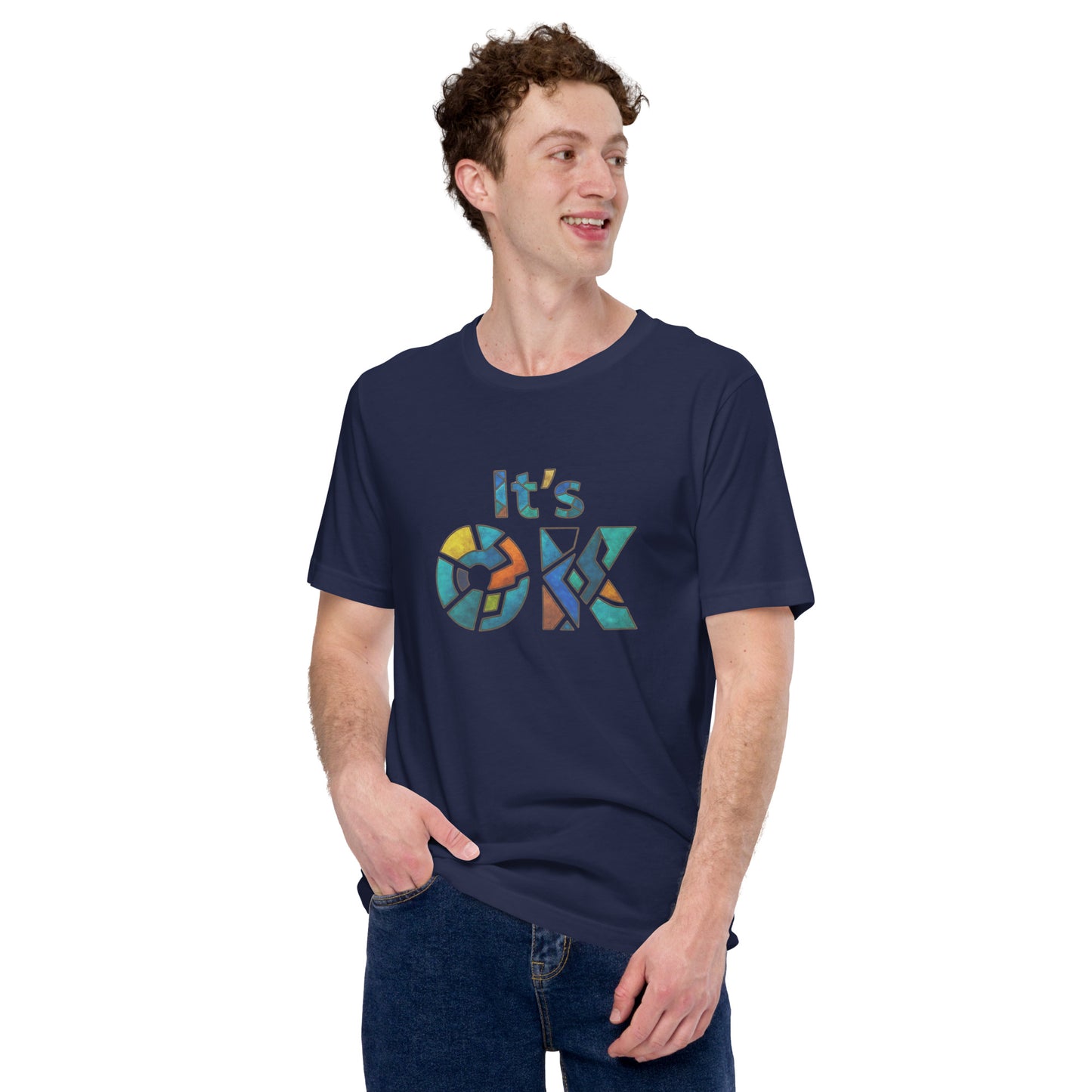 It's OK Mosaic Typography Tee - Premium Men's Casual Comfort Cotton Top