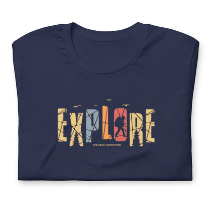 Explore The Great Adventure Graphic Tee - Retro Boho Nature & Hiking T-Shirt