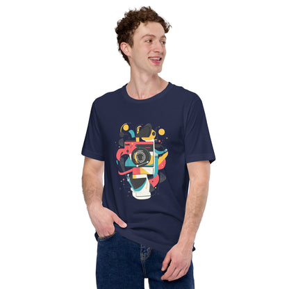 Photographer Gift Shirt - Vintage Camera Graphic Tee - Aesthetic Geometric Apparel