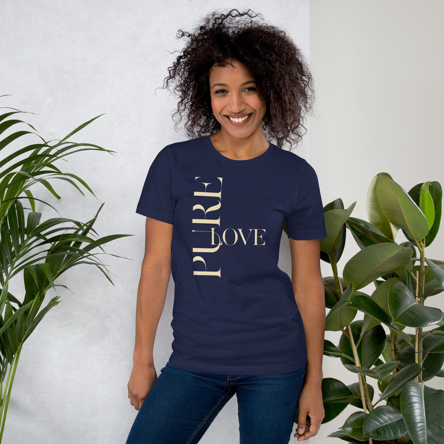 "Pure Love" Modern Typography Shirt – Premium Aesthetic Graphic Tee