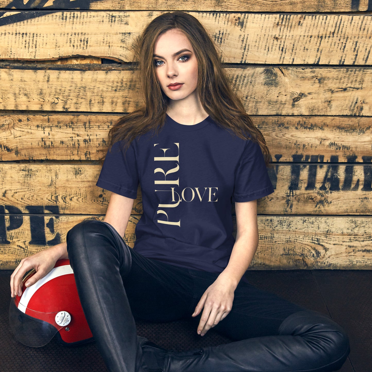"Pure Love" Modern Typography Shirt – Premium Aesthetic Graphic Tee