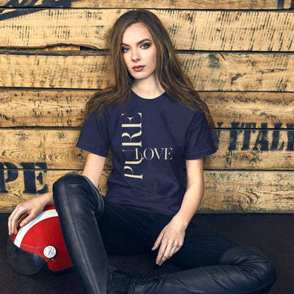 "Pure Love" Modern Typography Shirt – Premium Aesthetic Graphic Tee