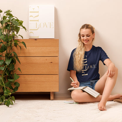 "Pure Love" Modern Typography Shirt – Premium Aesthetic Graphic Tee