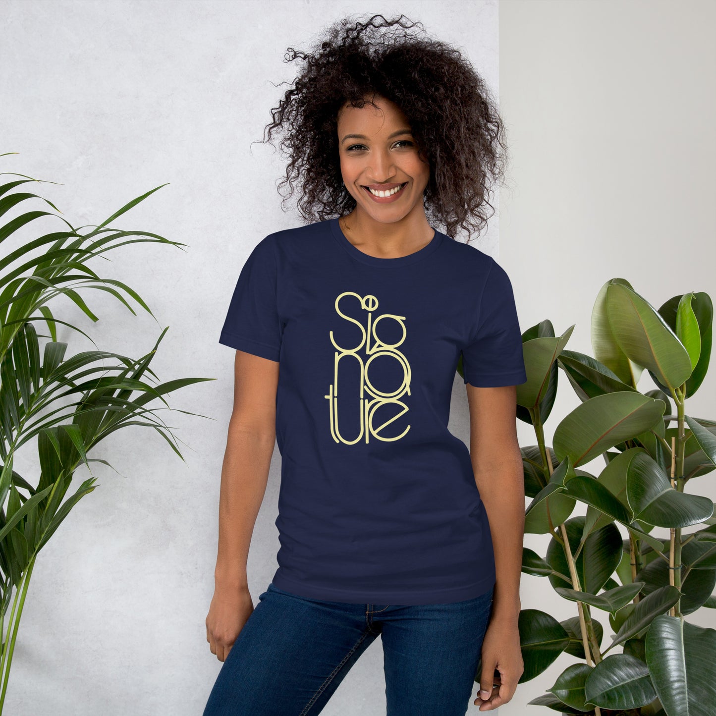 The Signature Tee - Minimalist Typographic Luxury Graphic T-Shirt