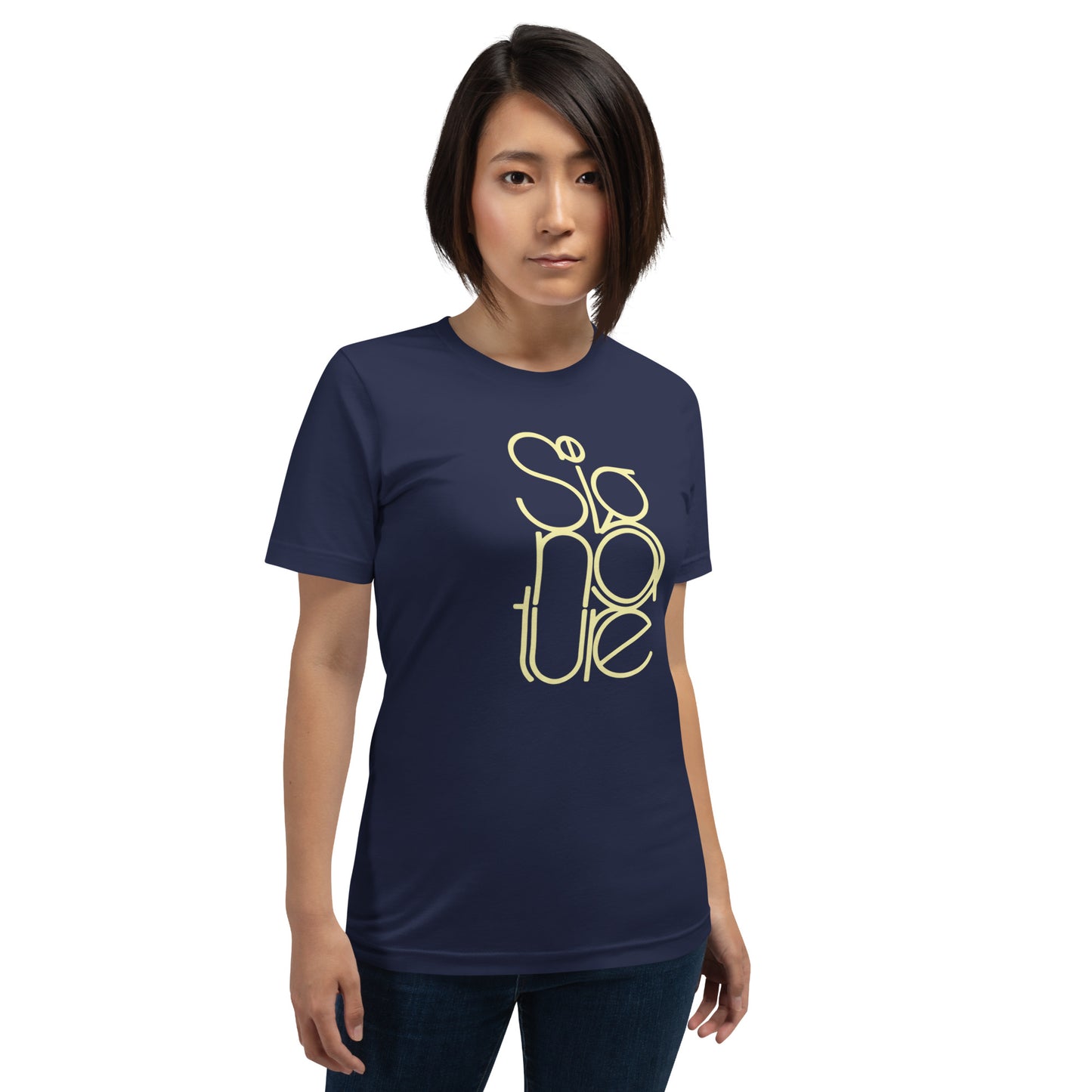 The Signature Tee - Minimalist Typographic Luxury Graphic T-Shirt