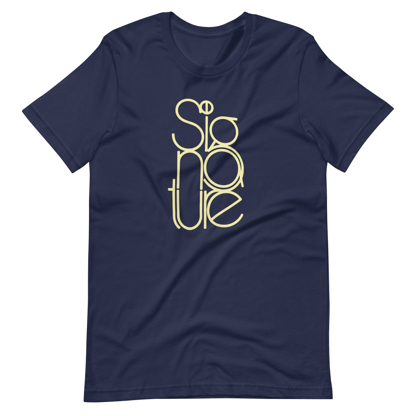 The Signature Tee - Minimalist Typographic Luxury Graphic T-Shirt