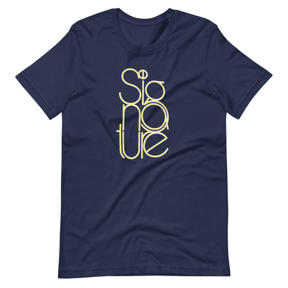 The Signature Tee - Minimalist Typographic Luxury Graphic T-Shirt