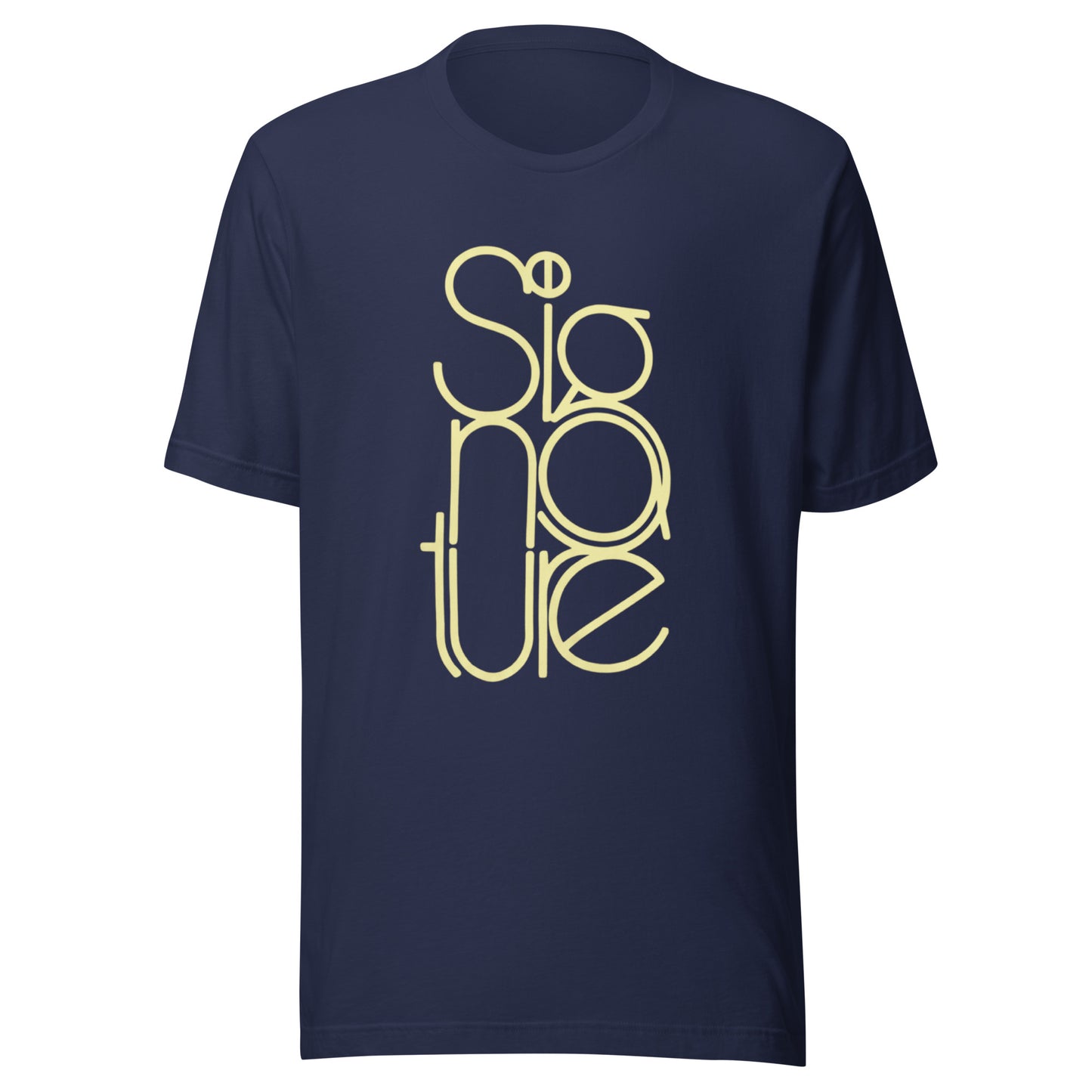 The Signature Tee - Minimalist Typographic Luxury Graphic T-Shirt