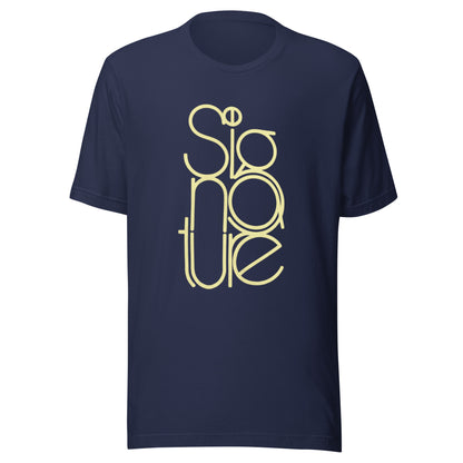 The Signature Tee - Minimalist Typographic Luxury Graphic T-Shirt