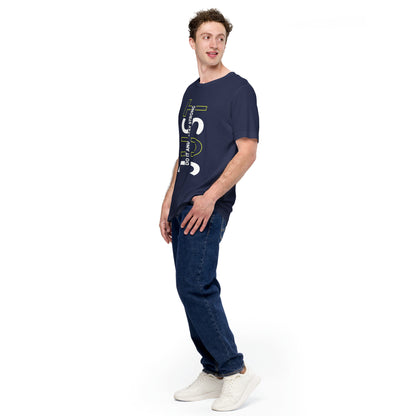 Stay Strong Vertical Typographic Tee - Modern Minimalist Urban Streetwear T-Shirt