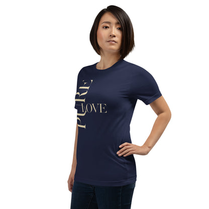 "Pure Love" Modern Typography Shirt – Premium Aesthetic Graphic Tee