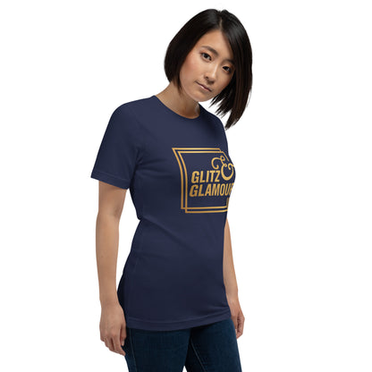 Elyx "Glitz & Glamour" Gold Minimalist Aesthetic Women Graphic Tee