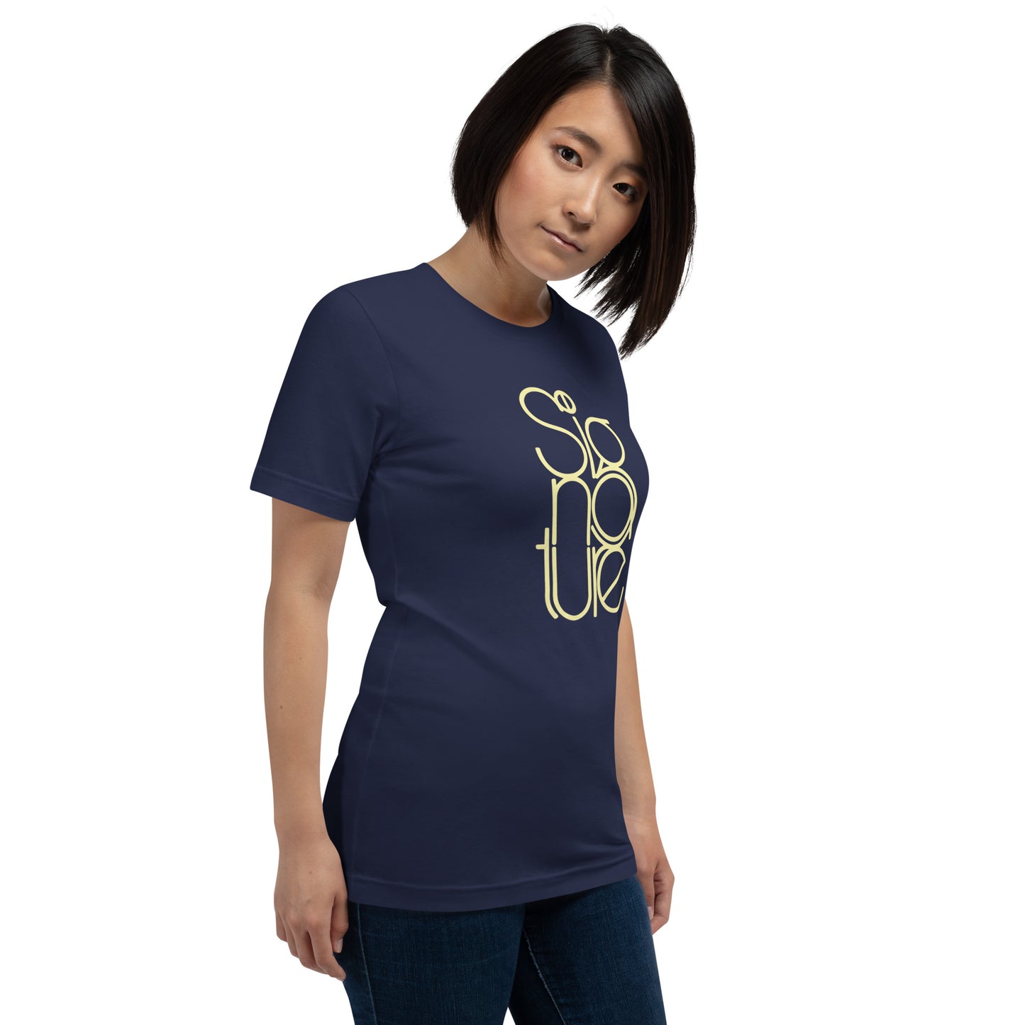 The Signature Tee - Minimalist Typographic Luxury Graphic T-Shirt