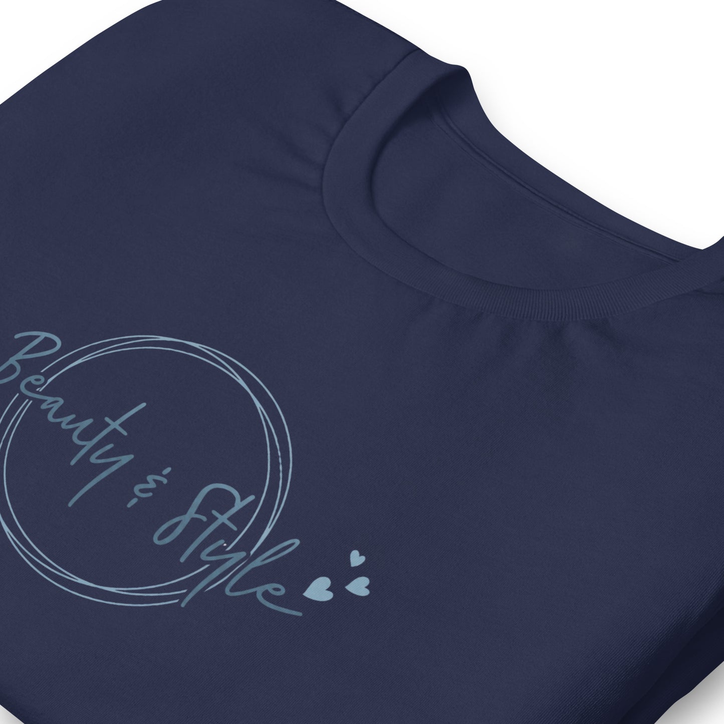 Elyx "Beauty & Style" Elegant Graphic Tee - Minimalist Script Design for Women