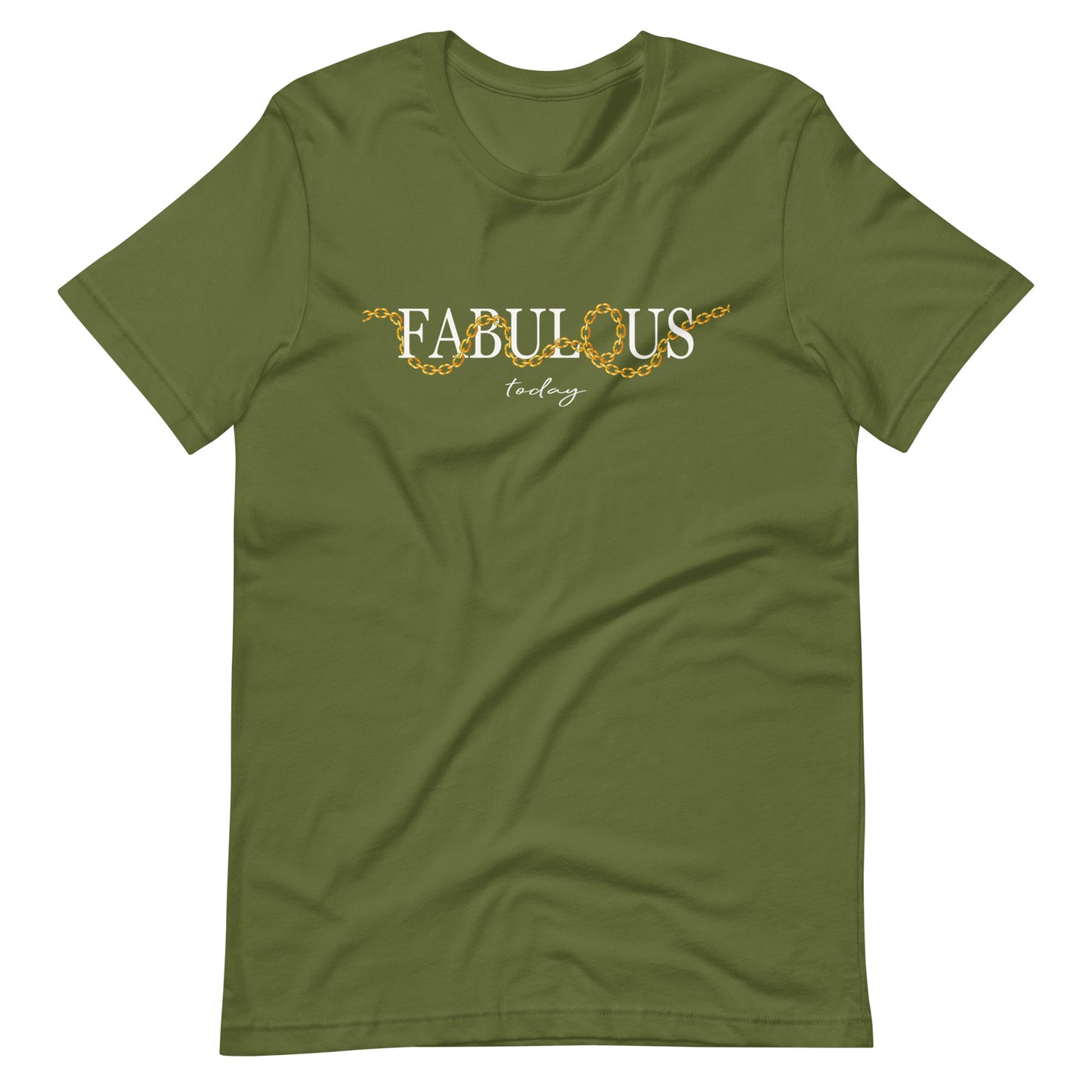 Elyx "Fabulous Today" Golden Chain Graphic Tee - Premium Soft Cotton T-Shirt for Women
