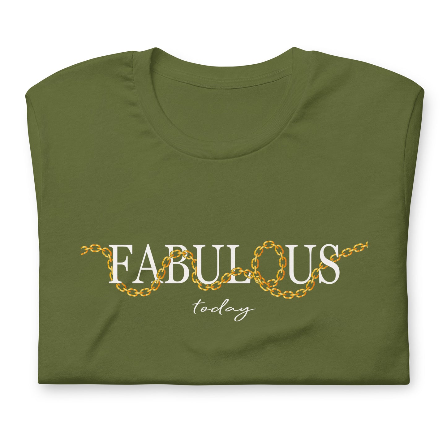 Elyx "Fabulous Today" Golden Chain Graphic Tee - Premium Soft Cotton T-Shirt for Women