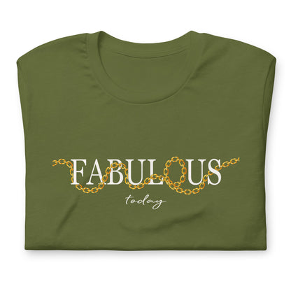 Elyx "Fabulous Today" Golden Chain Graphic Tee - Premium Soft Cotton T-Shirt for Women
