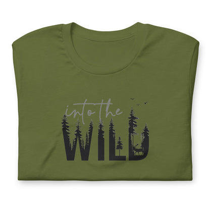 Embrace the Great Outdoors with the "Into the Wild" Premium Men's Graphic Tee