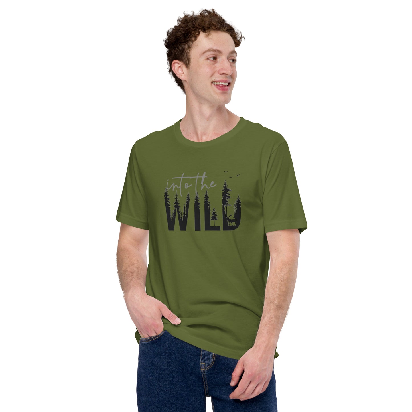 Embrace the Great Outdoors with the "Into the Wild" Premium Men's Graphic Tee