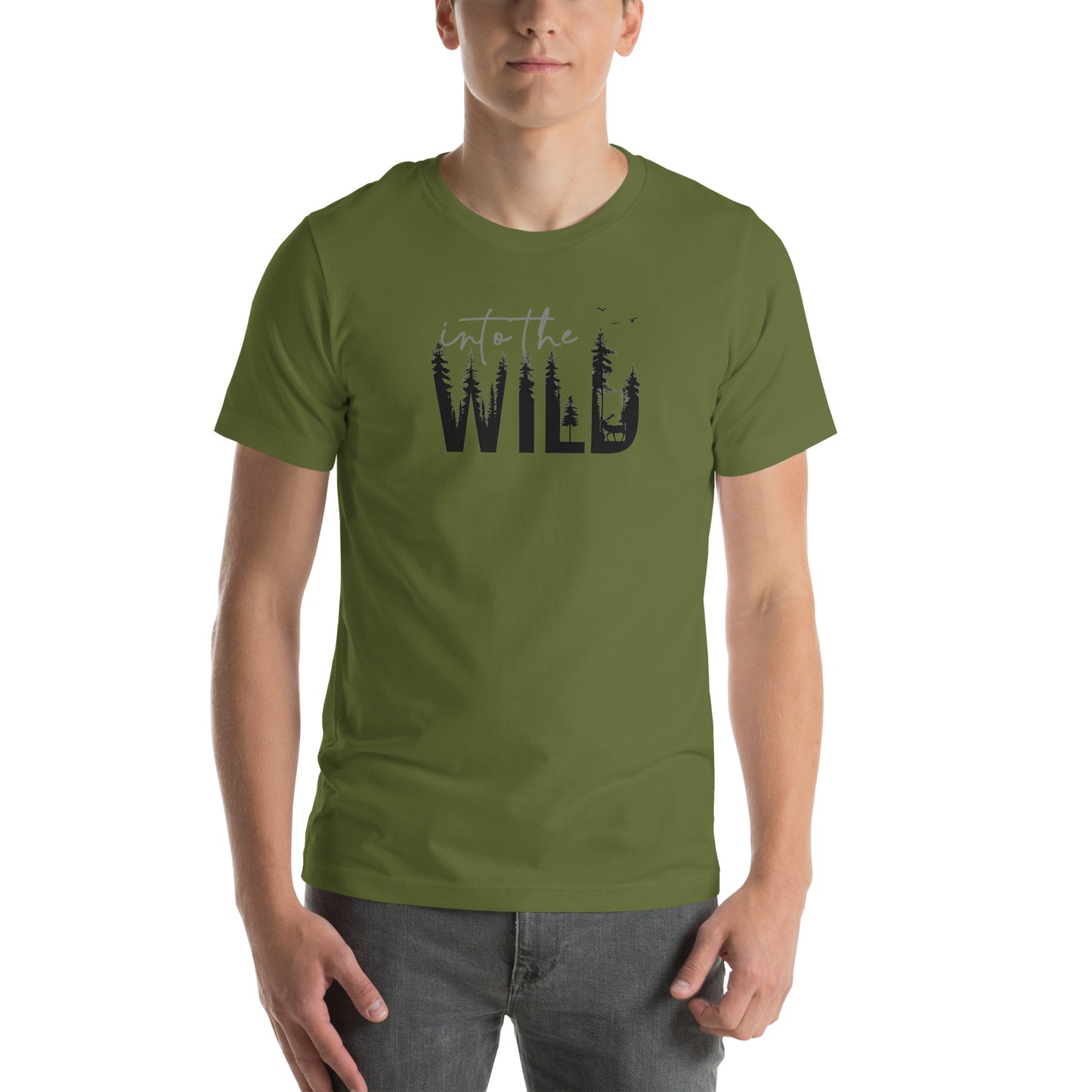 Embrace the Great Outdoors with the "Into the Wild" Premium Men's Graphic Tee
