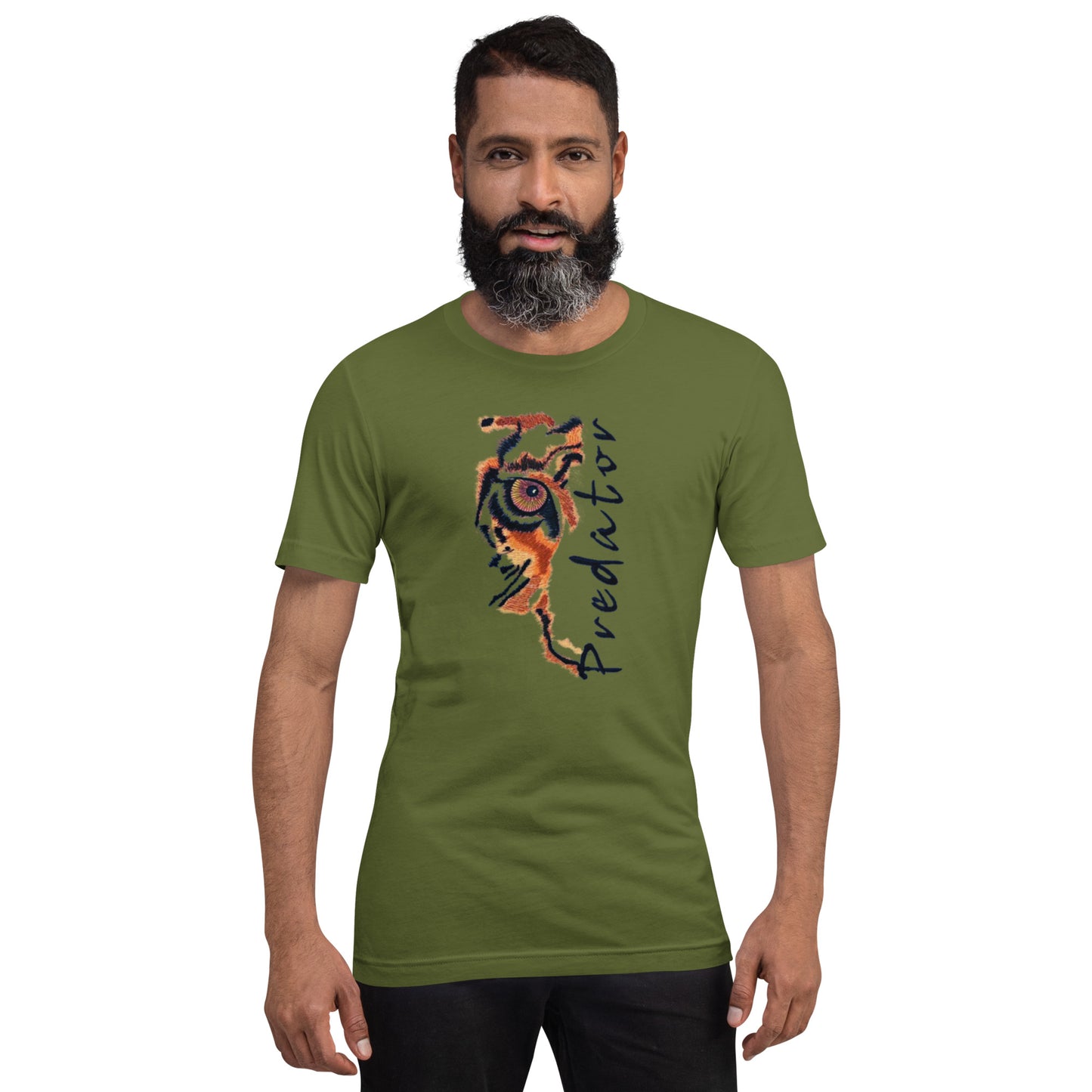 Predator Tiger Eye Graphic Tee - Minimalist Luxe Streetwear T-Shirt