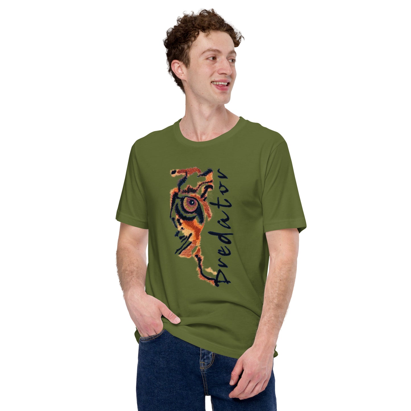 Predator Tiger Eye Graphic Tee - Minimalist Luxe Streetwear T-Shirt