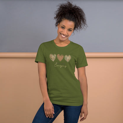 Leopard Heart Graphic Tee - Enjoy Life Everyday Aesthetic Boho T-Shirt - Cozy  Top