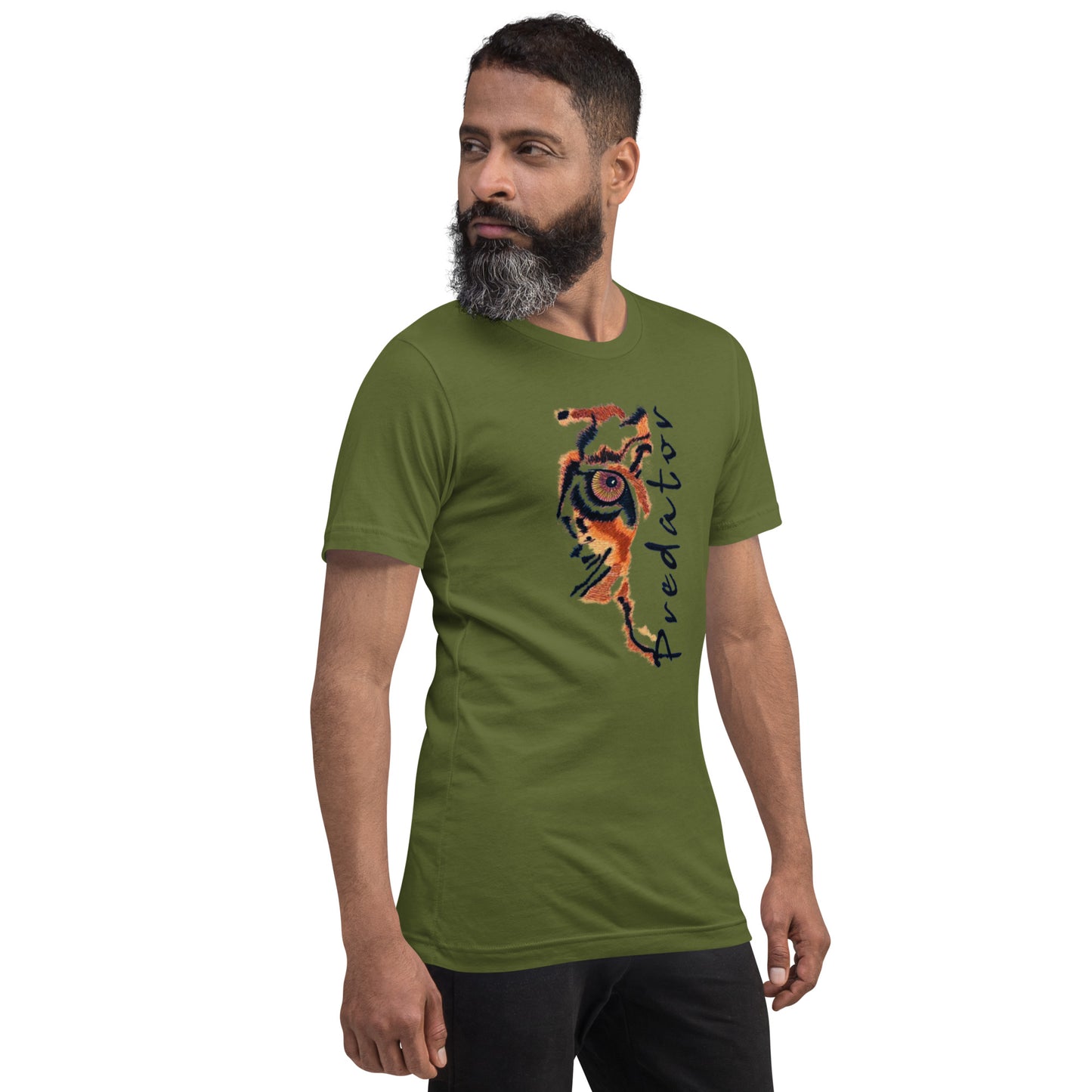 Predator Tiger Eye Graphic Tee - Minimalist Luxe Streetwear T-Shirt