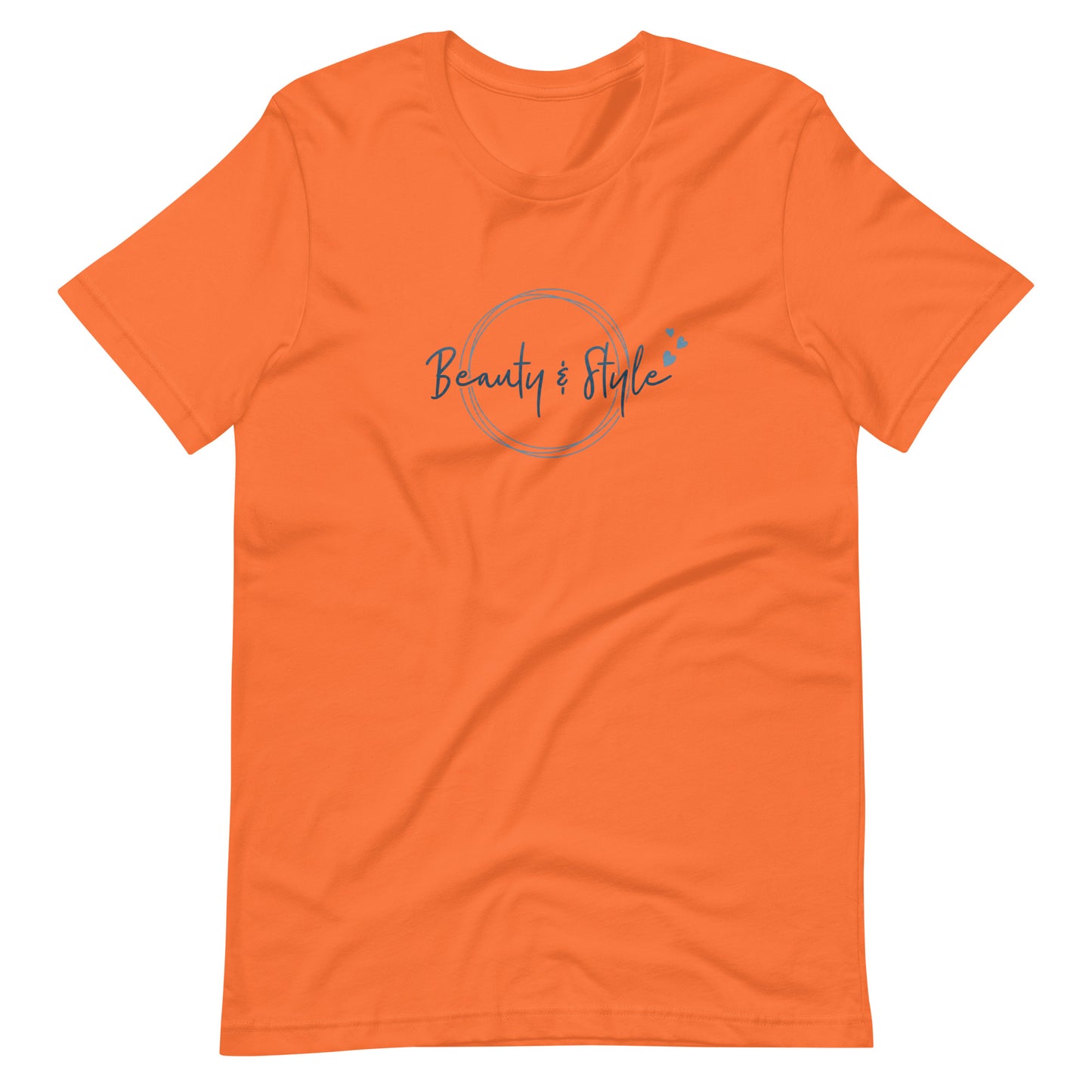 Elyx "Beauty & Style" Elegant Graphic Tee - Minimalist Script Design for Women