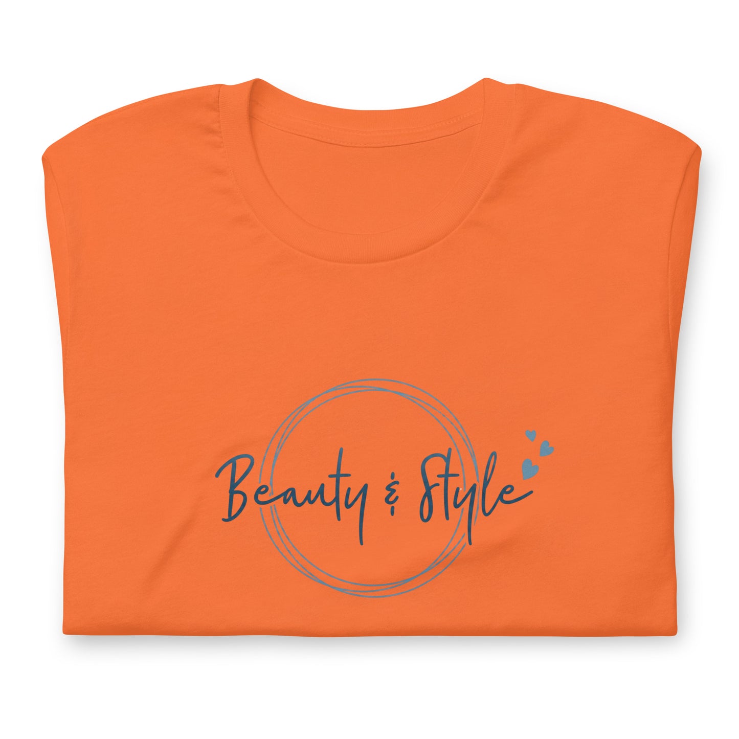 Elyx "Beauty & Style" Elegant Graphic Tee - Minimalist Script Design for Women