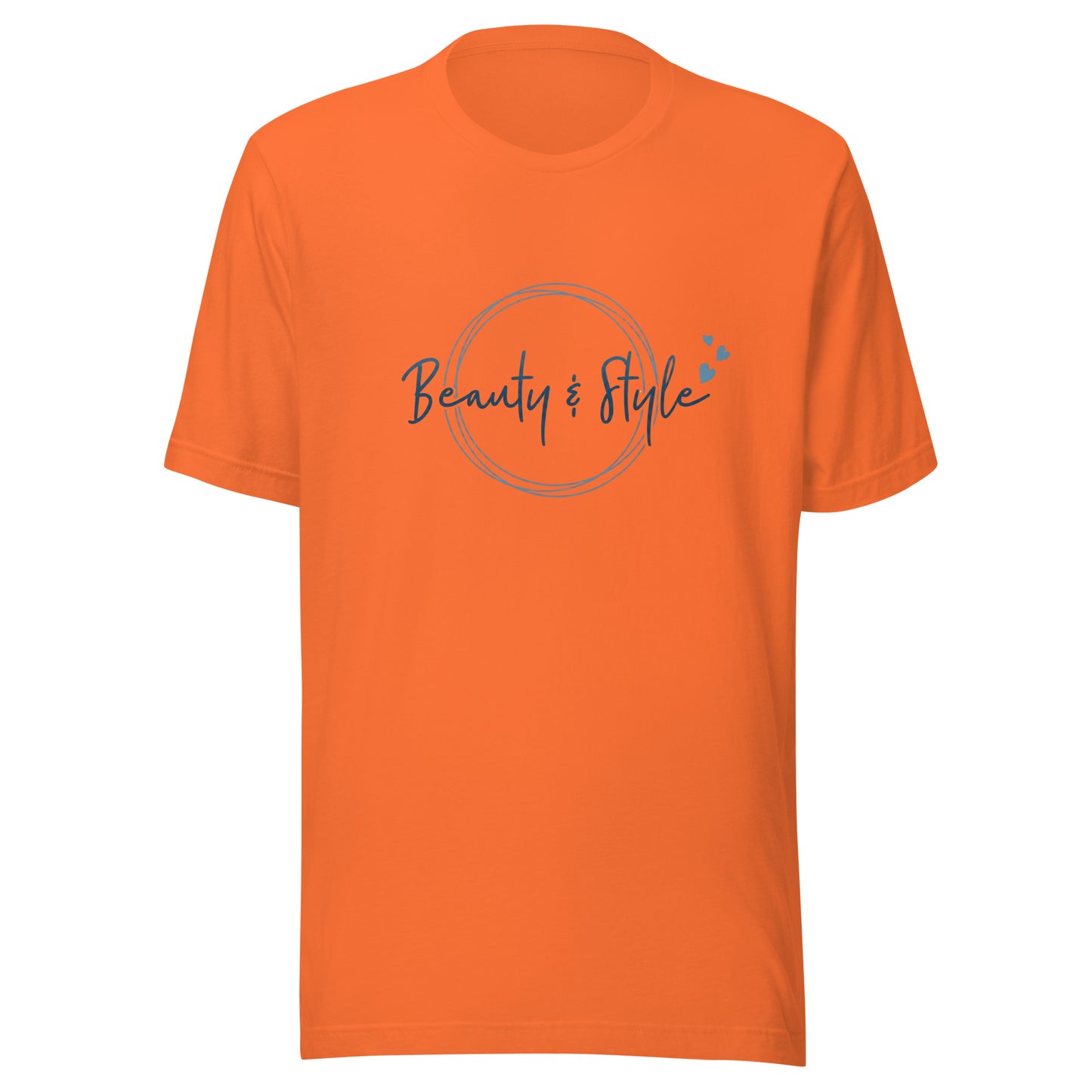 Elyx "Beauty & Style" Elegant Graphic Tee - Minimalist Script Design for Women