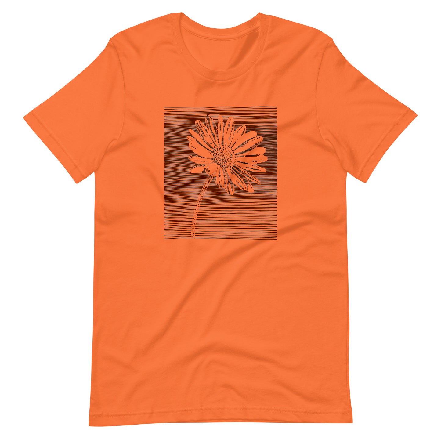 Elyx Minimalist Daisy Line Art Woman Graphic Tee