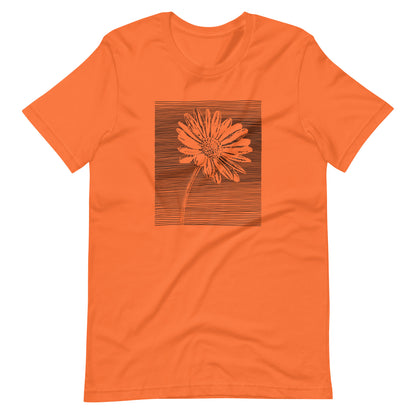 Elyx Minimalist Daisy Line Art Woman Graphic Tee