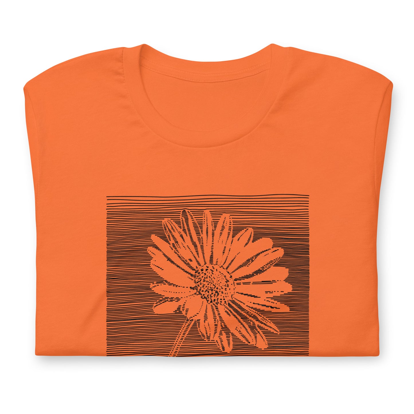 Elyx Minimalist Daisy Line Art Woman Graphic Tee