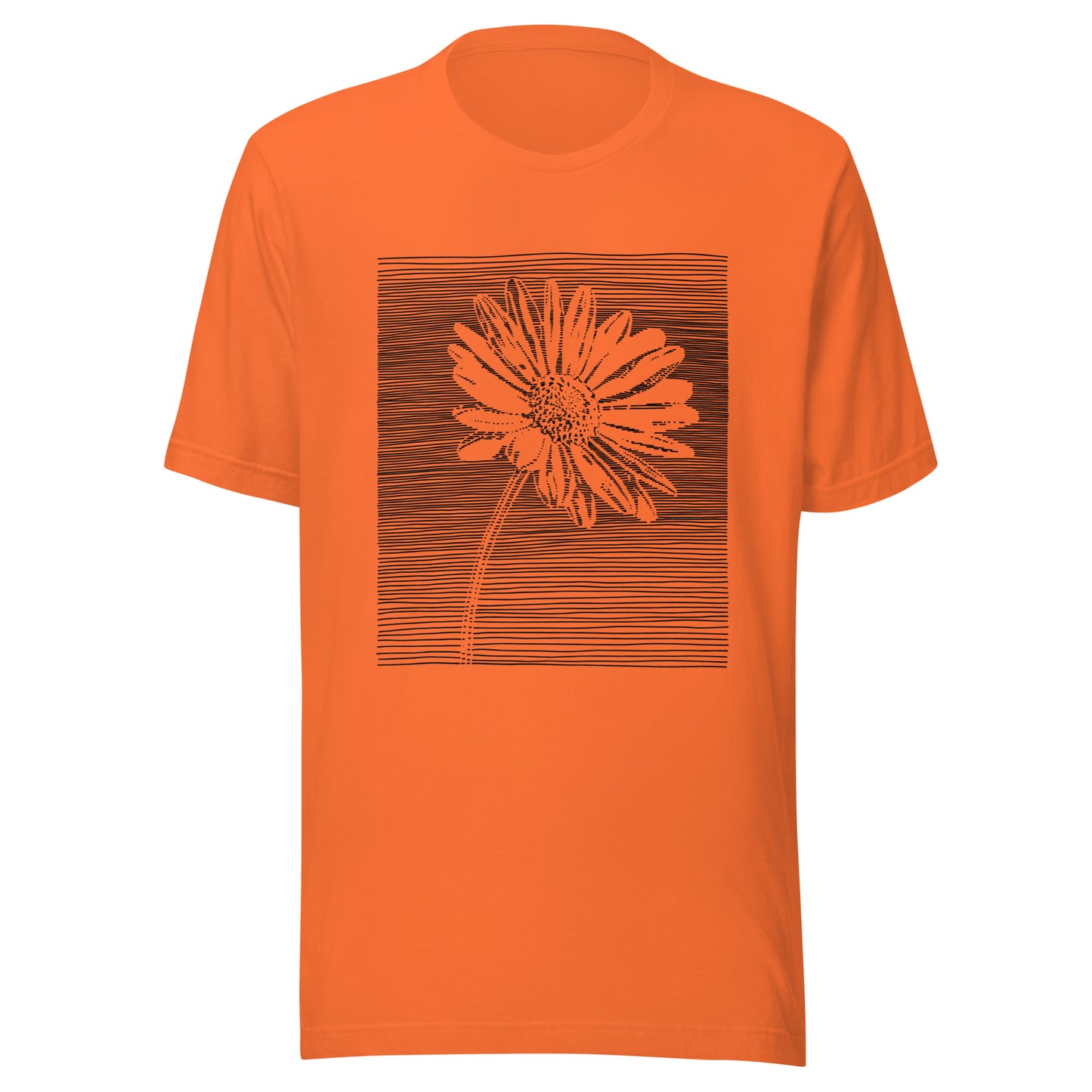 Elyx Minimalist Daisy Line Art Woman Graphic Tee