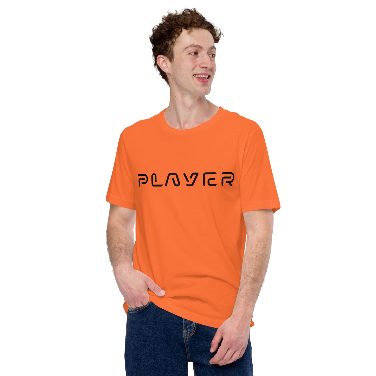 Player Futuristic Typographic Tee - Minimalist Cyber Streetwear T-Shirt