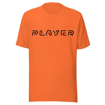 Player Futuristic Typographic Tee - Minimalist Cyber Streetwear T-Shirt