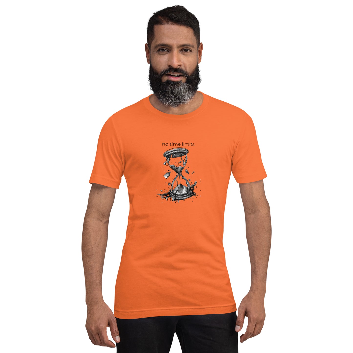 No Time Limits Hourglass Graphic Tee - Surrealist Minimalist Art T-Shirt