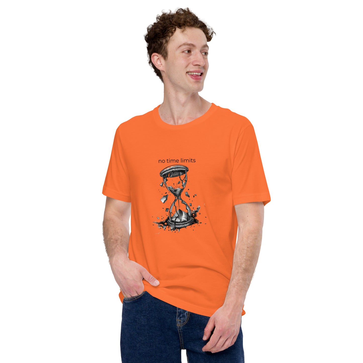 No Time Limits Hourglass Graphic Tee - Surrealist Minimalist Art T-Shirt