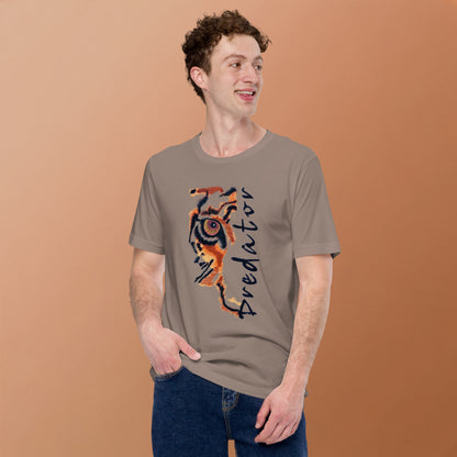 Predator Tiger Eye Graphic Tee - Minimalist Luxe Streetwear T-Shirt