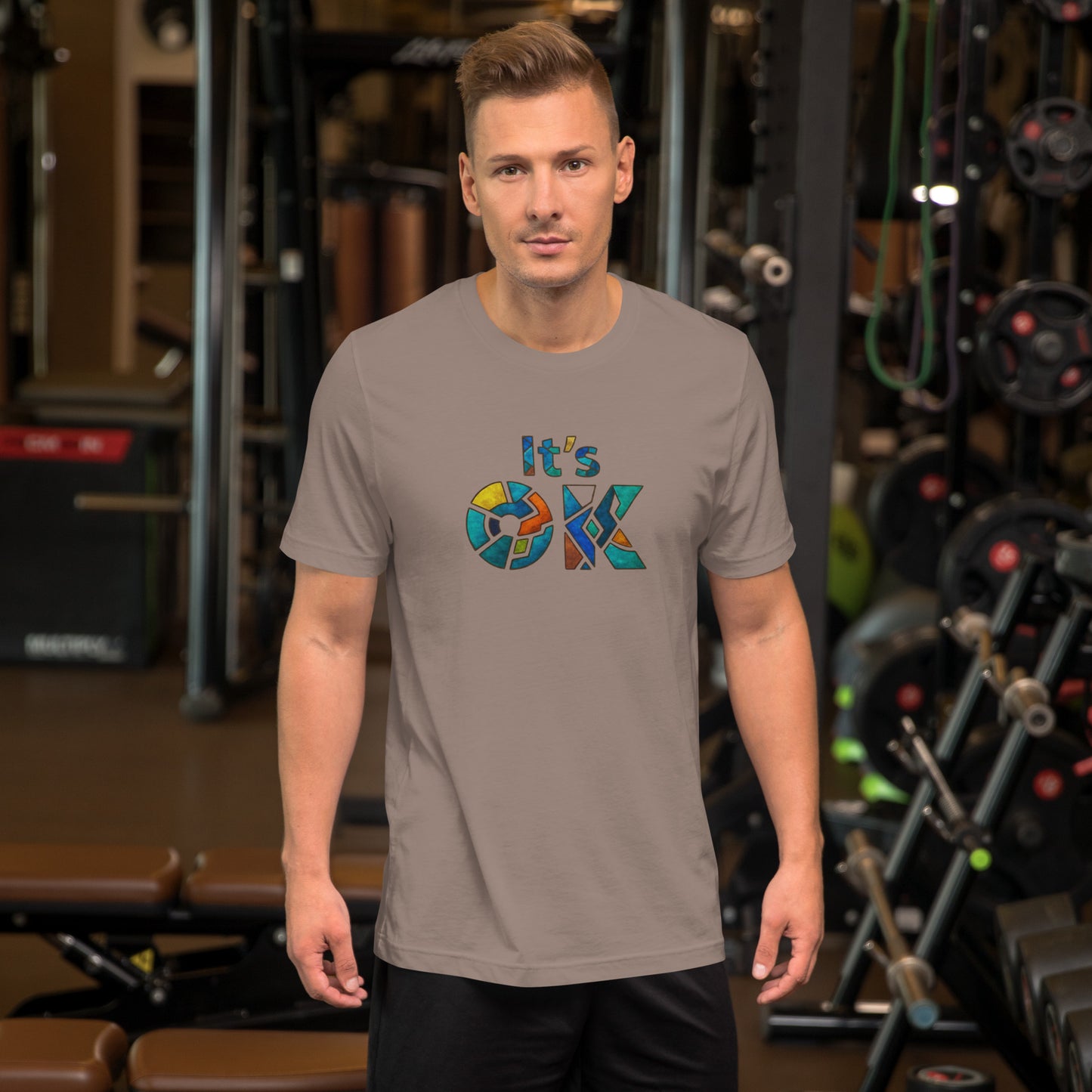 It's OK Mosaic Typography Tee - Premium Men's Casual Comfort Cotton Top