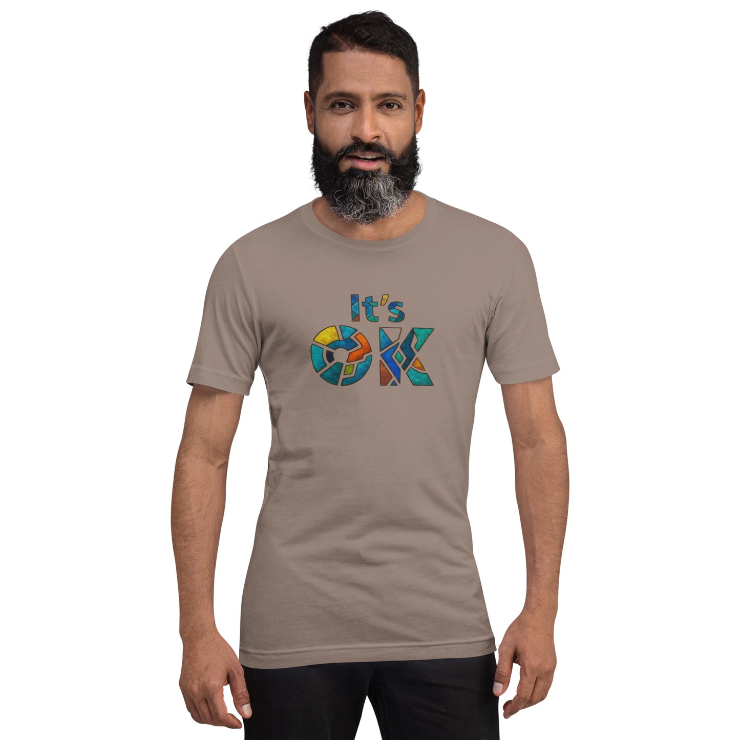 It's OK Mosaic Typography Tee - Premium Men's Casual Comfort Cotton Top