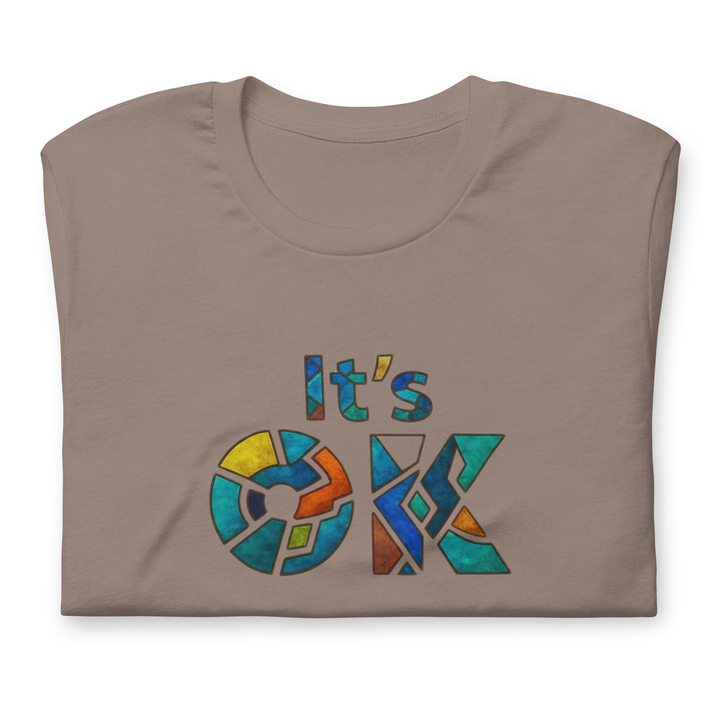 It's OK Mosaic Typography Tee - Premium Men's Casual Comfort Cotton Top
